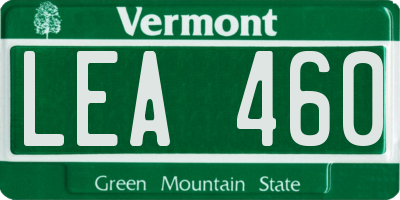 VT license plate LEA460