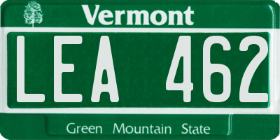 VT license plate LEA462