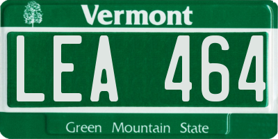 VT license plate LEA464