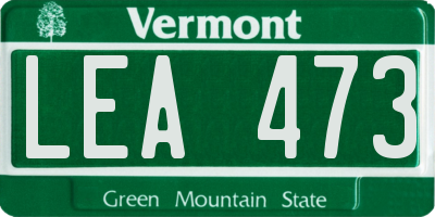 VT license plate LEA473