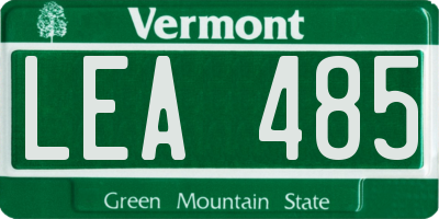 VT license plate LEA485