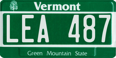 VT license plate LEA487