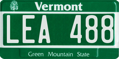 VT license plate LEA488