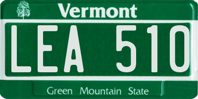 VT license plate LEA510
