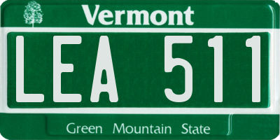 VT license plate LEA511