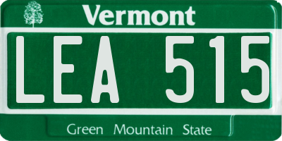VT license plate LEA515