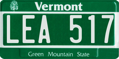 VT license plate LEA517