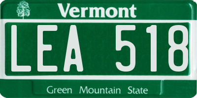 VT license plate LEA518