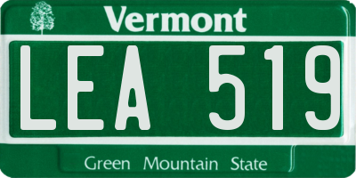 VT license plate LEA519