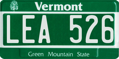 VT license plate LEA526