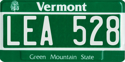 VT license plate LEA528