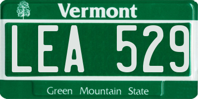VT license plate LEA529