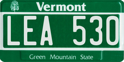 VT license plate LEA530