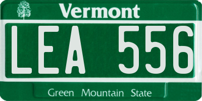 VT license plate LEA556