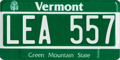 VT license plate LEA557