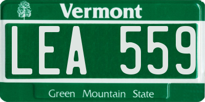 VT license plate LEA559