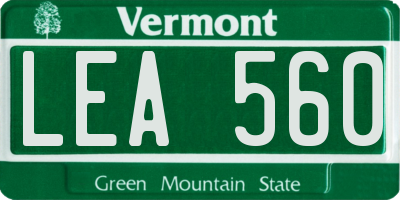 VT license plate LEA560
