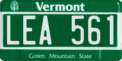 VT license plate LEA561