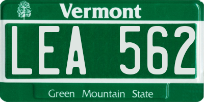 VT license plate LEA562