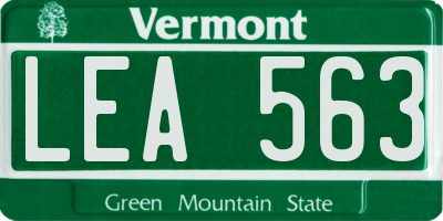 VT license plate LEA563
