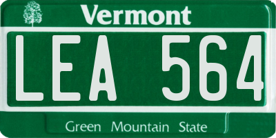VT license plate LEA564