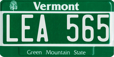 VT license plate LEA565