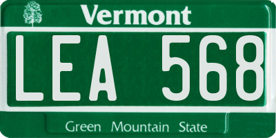 VT license plate LEA568