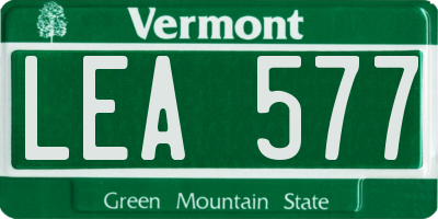 VT license plate LEA577