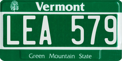 VT license plate LEA579
