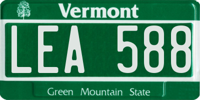 VT license plate LEA588