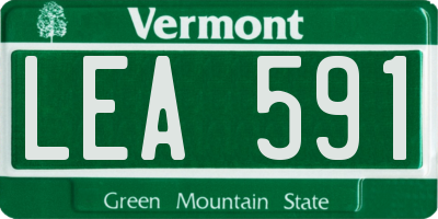 VT license plate LEA591