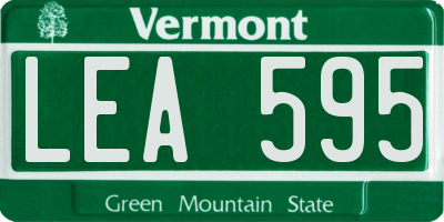 VT license plate LEA595