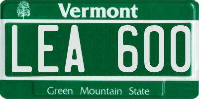 VT license plate LEA600