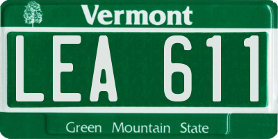 VT license plate LEA611