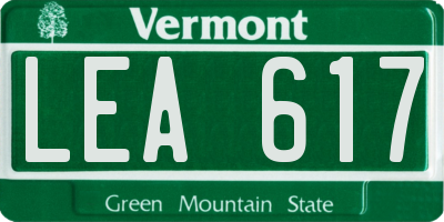 VT license plate LEA617
