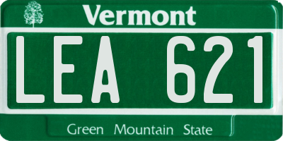VT license plate LEA621