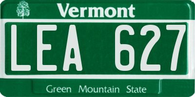 VT license plate LEA627