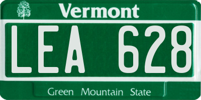 VT license plate LEA628