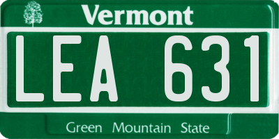VT license plate LEA631
