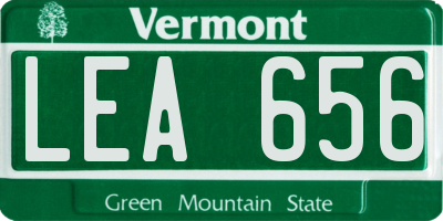 VT license plate LEA656