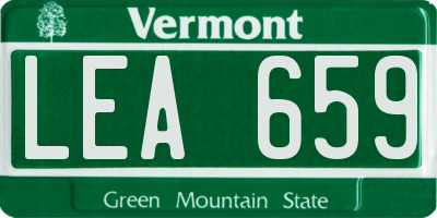 VT license plate LEA659