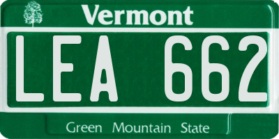 VT license plate LEA662