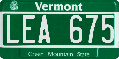 VT license plate LEA675