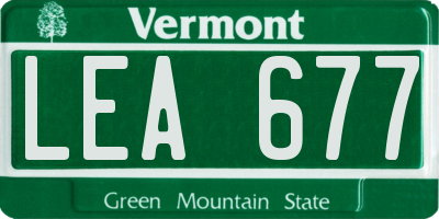 VT license plate LEA677