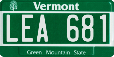 VT license plate LEA681