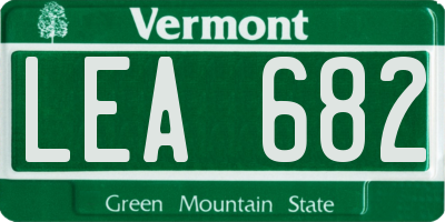 VT license plate LEA682