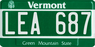 VT license plate LEA687