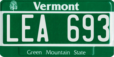 VT license plate LEA693