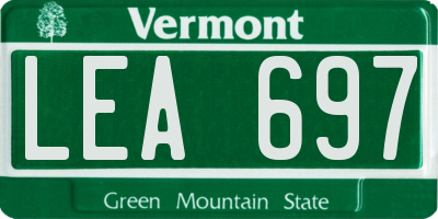 VT license plate LEA697