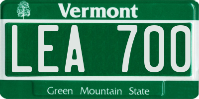 VT license plate LEA700